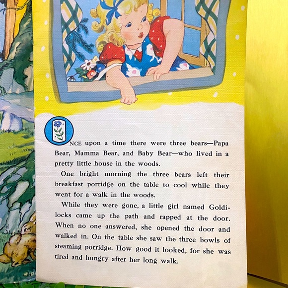 THE THREE BEARS VTG 1949 CLASSIC STORYBOOK WHITMAN GREAT COLORED ILLUSTRATIONS - Picture 11 of 16